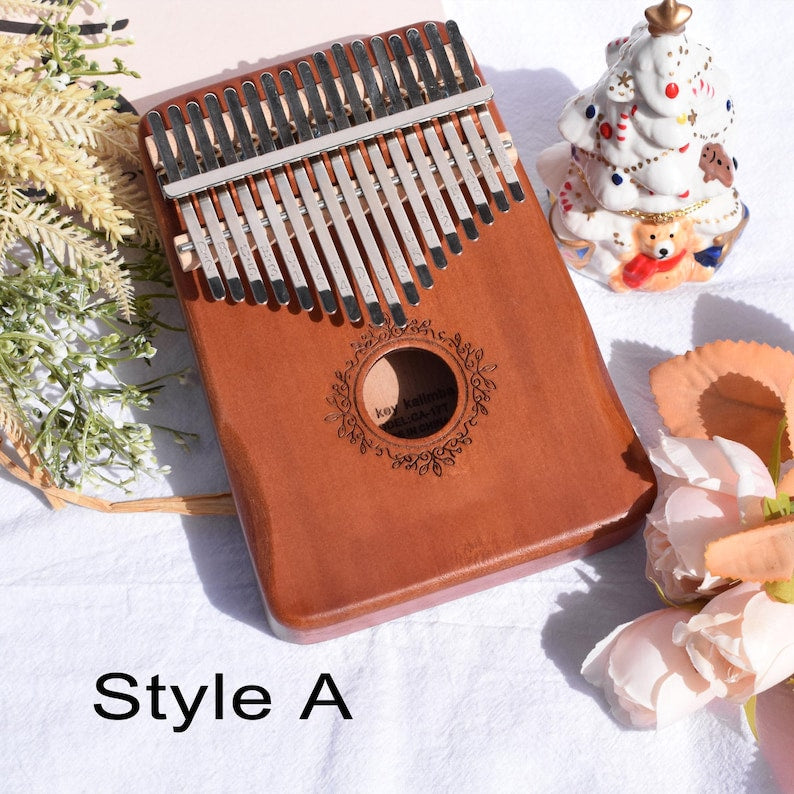 17-Key Personalized Kalimba | African Thumb Piano with Engraving