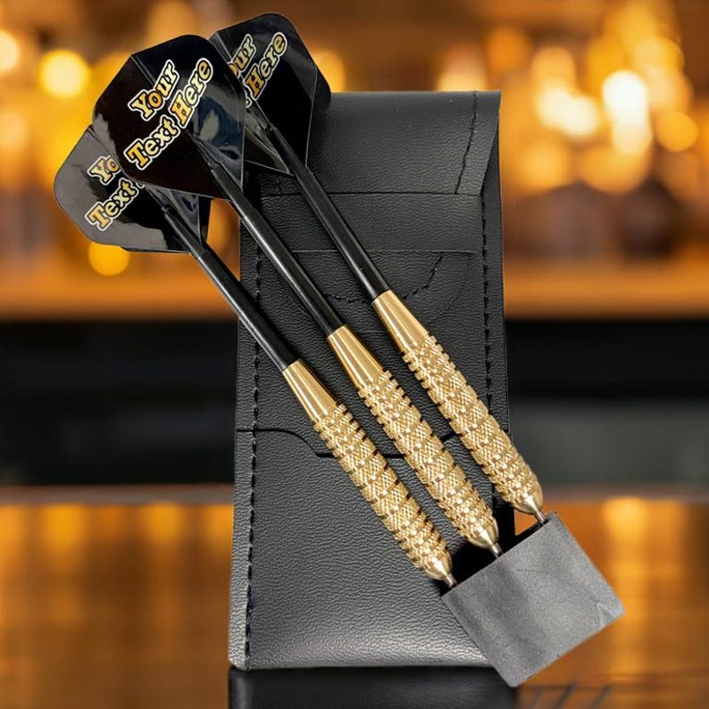Personalised Darts Gift Set - With Custom Printed Text flights