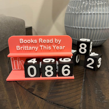 Personalized Books Read Tracker - Book Counter Sign