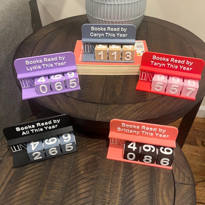 Personalized Books Read Tracker - Book Counter Sign