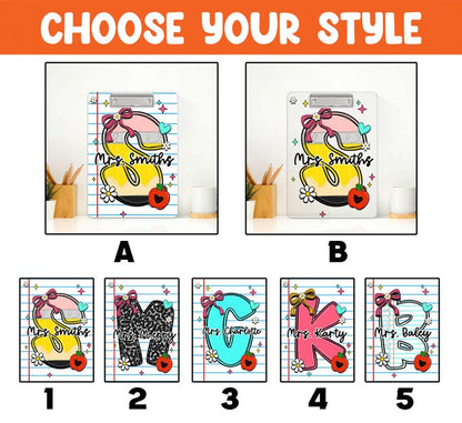 Personalized Teacher Appreciation Gifts, Personalized Teacher Clipboard