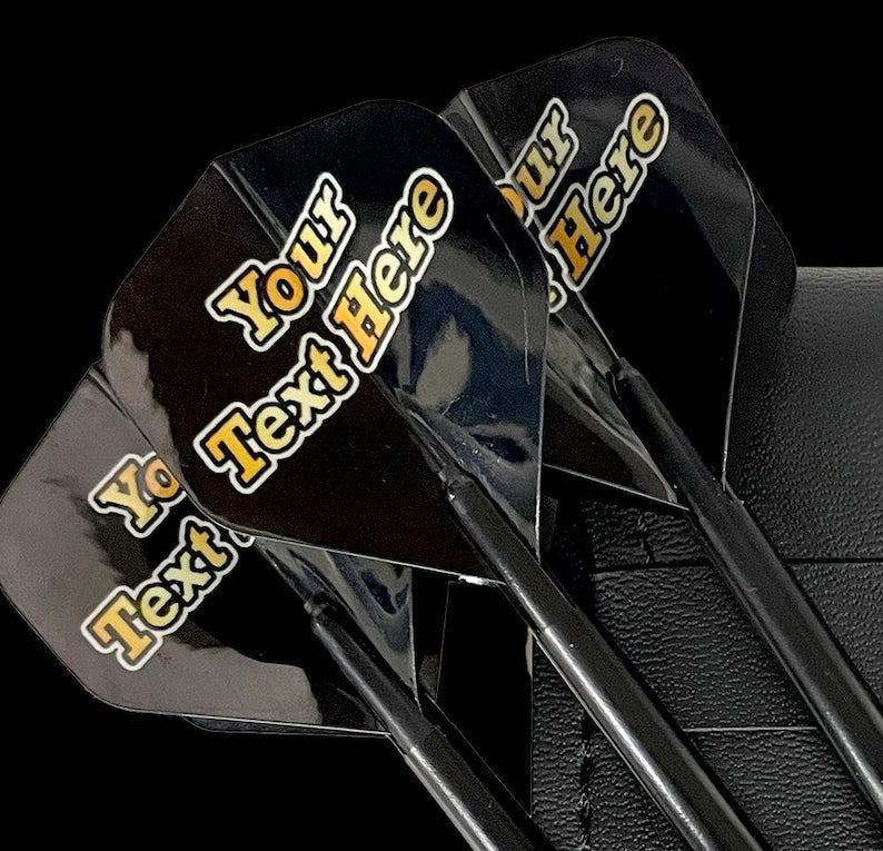 Personalised Darts Gift Set - With Custom Printed Text flights