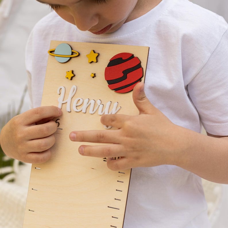 Personalized Acrylic Baby Growth Chart: Nursery Wall Decor, Keepsake Gift