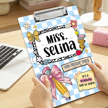 Personalized Teacher Clipboard: Acrylic School Supplies