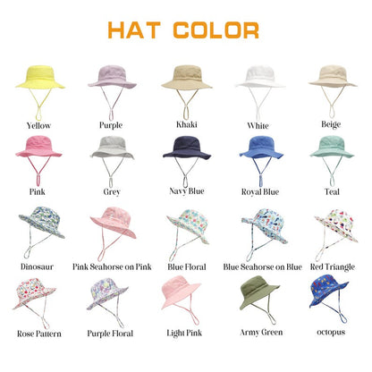 Custom Name Baby Hat, Personalized Toddler Sun Hat for Summer