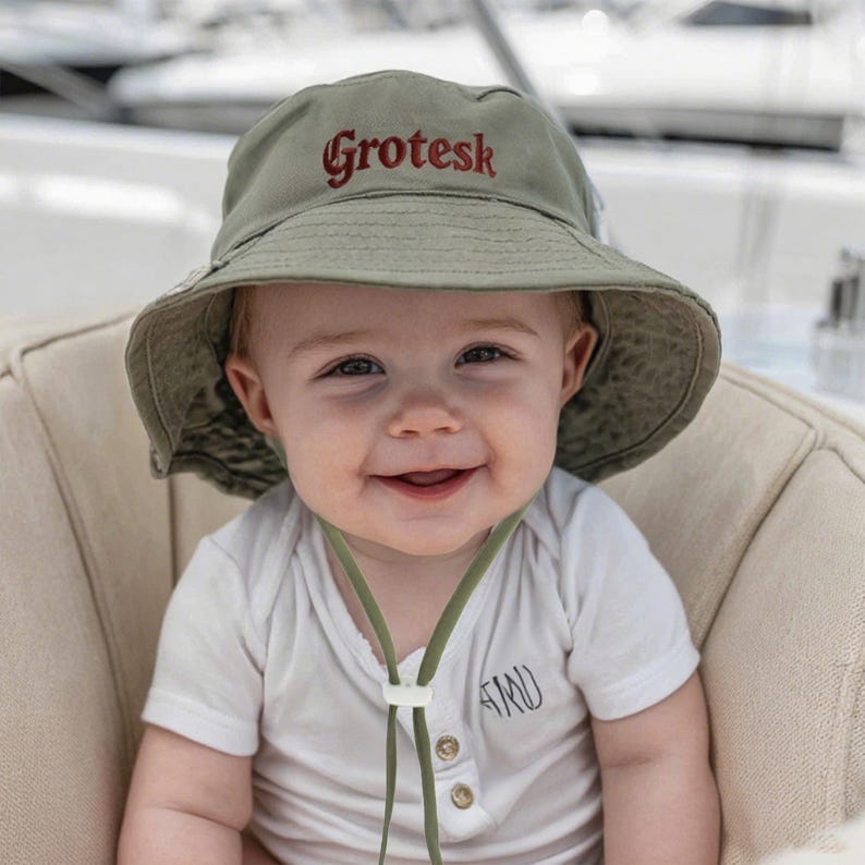 Custom Name Baby Hat, Personalized Toddler Sun Hat for Summer
