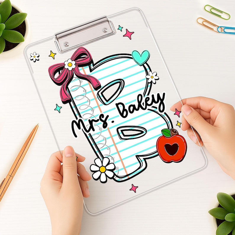 Personalized Teacher Appreciation Gifts, Personalized Teacher Clipboard