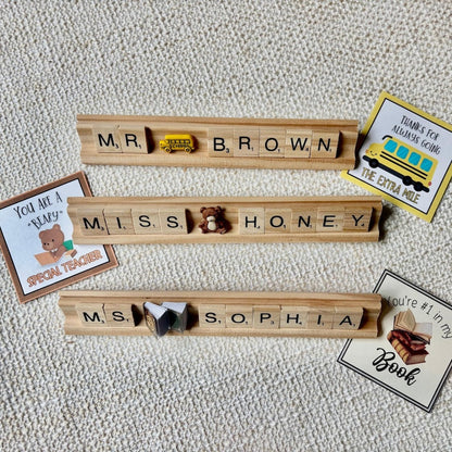 Name plate teacher sign teacher decor