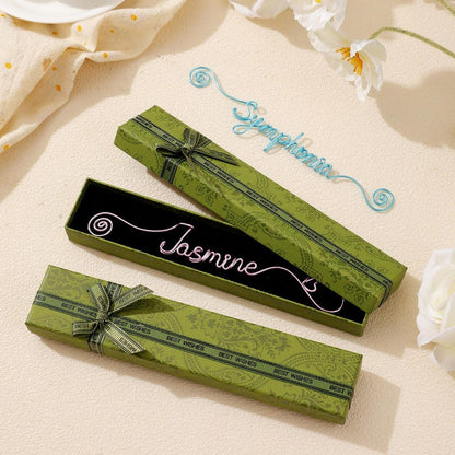Wire Name Bookmark with Gift Box, Teacher Thank You Gifts, Book Lovers Gifts
