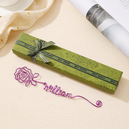 Wire Name Bookmark with Gift Box, Teacher Thank You Gifts, Book Lovers Gifts
