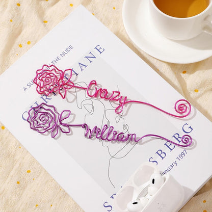 Wire Name Bookmark with Gift Box, Teacher Thank You Gifts, Book Lovers Gifts