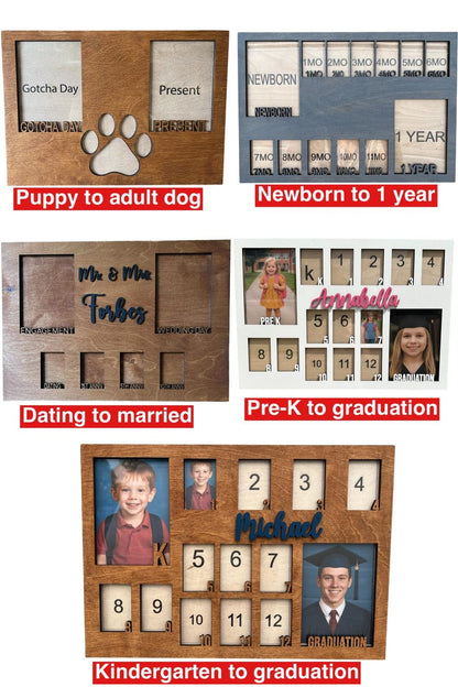 1 year old frame|Gift for one year old|One year frame Baby picture