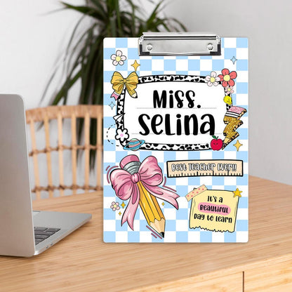 Personalized Teacher Clipboard: Acrylic School Supplies