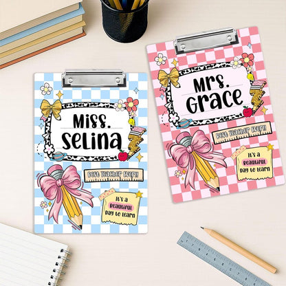 Personalized Teacher Clipboard: Acrylic School Supplies