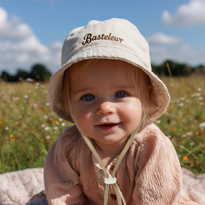 Custom Name Baby Hat, Personalized Toddler Sun Hat for Summer