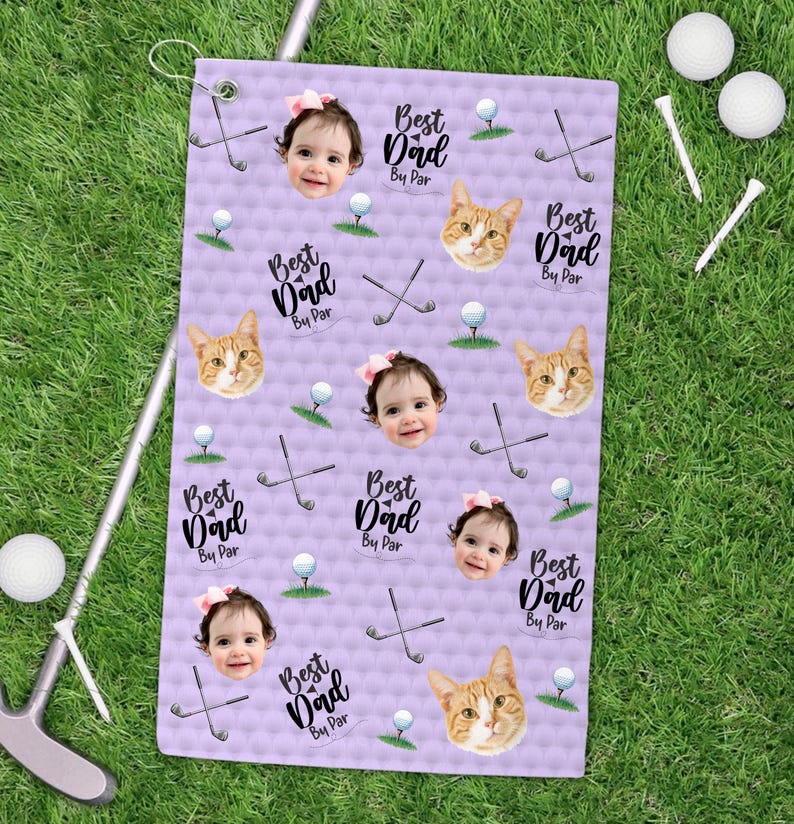 Custom Photo Golf Towel, Personalized Baby Face Golf Towel