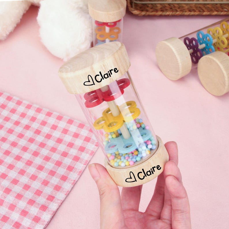 Engraved Children's Musical Rain Tube–Sensory Toy,Custom Name Baby Gift