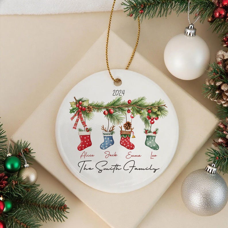 Personalized Family Christmas Ornament 2025, Custom Family Christmas Present