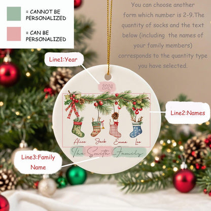 Personalized Family Christmas Ornament 2025, Custom Family Christmas Present