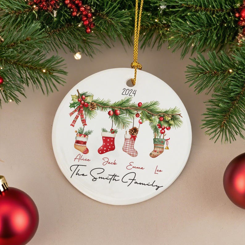 Personalized Family Christmas Ornament 2025, Custom Family Christmas Present