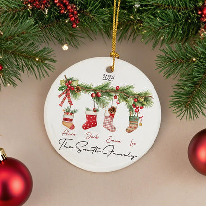 Personalized Family Christmas Ornament 2025, Custom Family Christmas Present