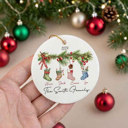 Personalized Family Christmas Ornament 2025, Custom Family Christmas Present