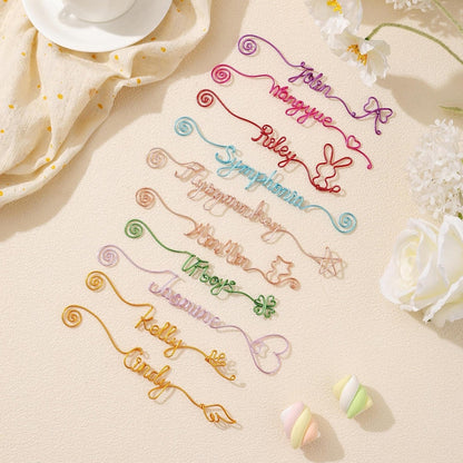 Wire Name Bookmark with Gift Box, Teacher Thank You Gifts, Book Lovers Gifts