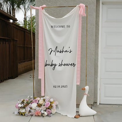 Custom Baby Shower Sign, Fabric Baby Shower Sign, Hello Baby Sign