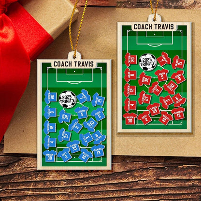 Personalized Soccer Coach Gift: Custom Shaker Ornament