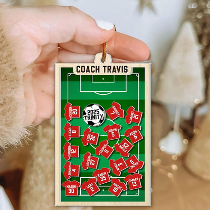 Personalized Soccer Coach Gift: Custom Shaker Ornament