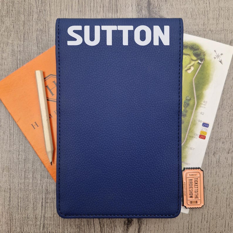 Personalised Golf Scorecard Holder: Custom Name