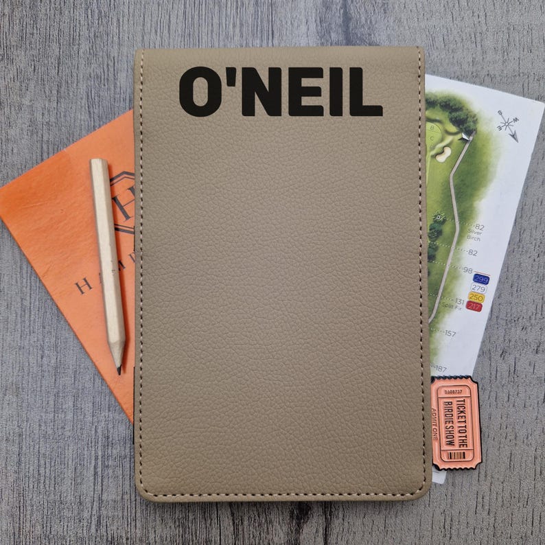 Personalised Golf Scorecard Holder: Custom Name