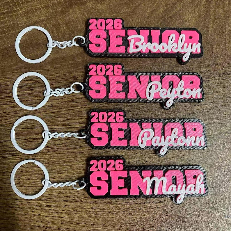 Personalized Custom College High School Graduation Grad Seniors Class Keychain