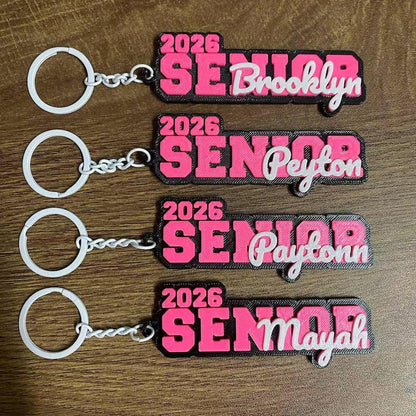 Personalized Custom College High School Graduation Grad Seniors Class Keychain
