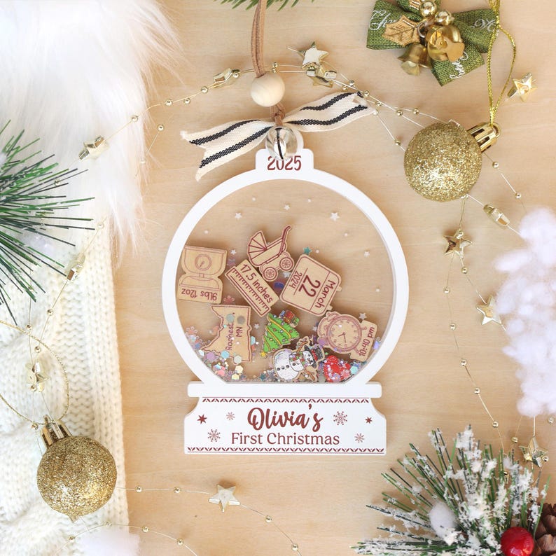 Personalized Baby's First Christmas Ornament 2025