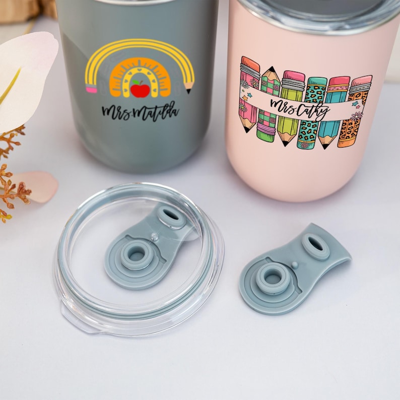 Personalised Teacher Tumbler with Name, Custom Wine Cup