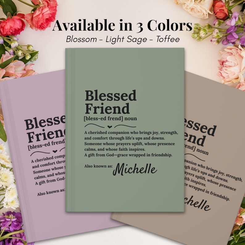 Custom Blessed Friend Journal: Christian Friendship Gift