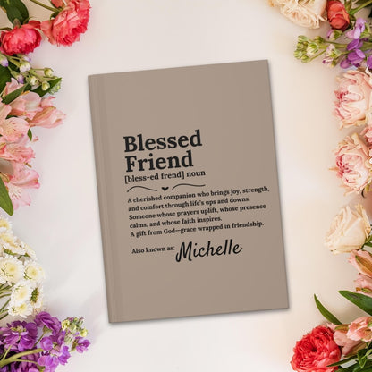 Custom Blessed Friend Journal: Christian Friendship Gift