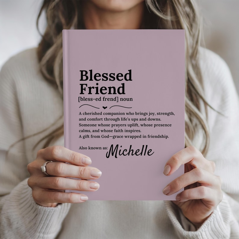 Custom Blessed Friend Journal: Christian Friendship Gift