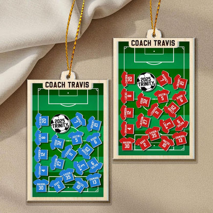 Personalized Soccer Coach Gift: Custom Shaker Ornament
