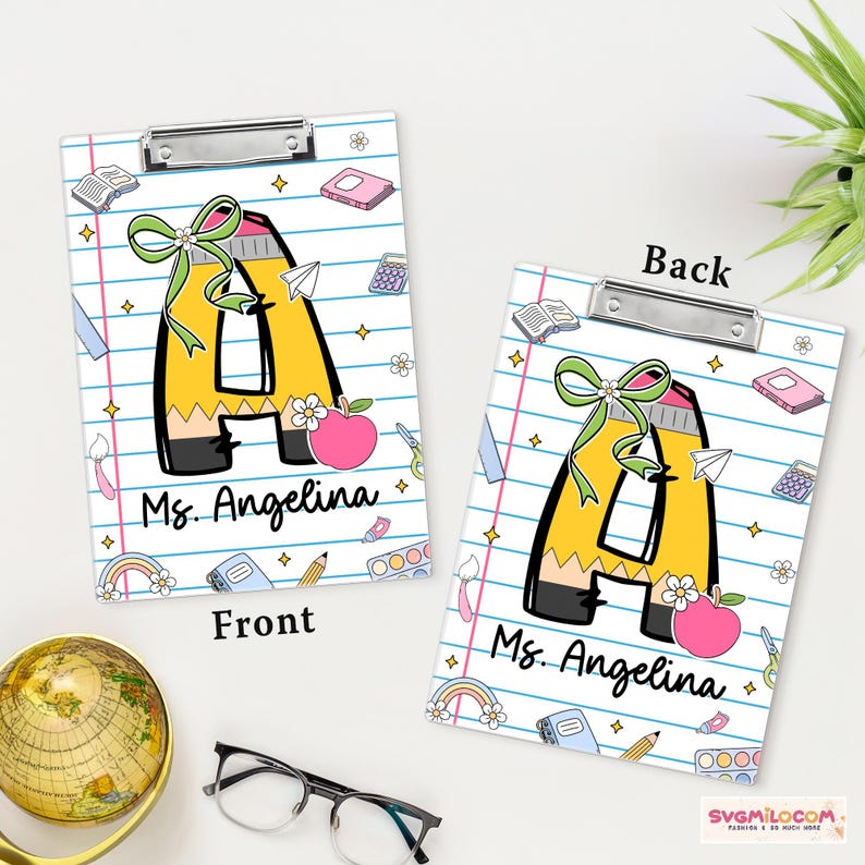 Custom Teacher Clipboard With Name, Back To School Gift