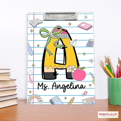 Custom Teacher Clipboard With Name, Back To School Gift
