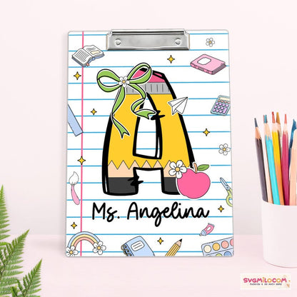 Custom Teacher Clipboard With Name, Back To School Gift