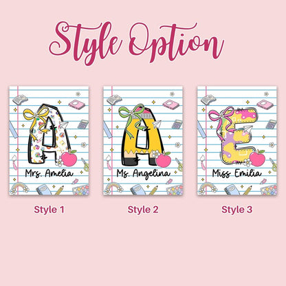 Custom Teacher Clipboard With Name, Back To School Gift