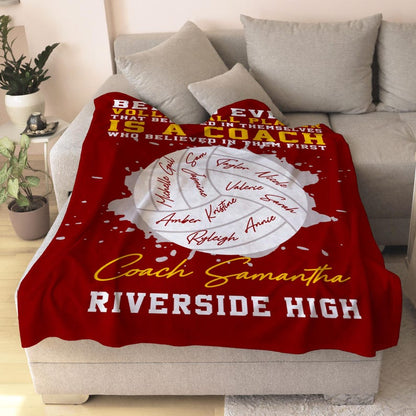 Personalized Volleyball Coach Blanket Sports Coach Thank You Gift