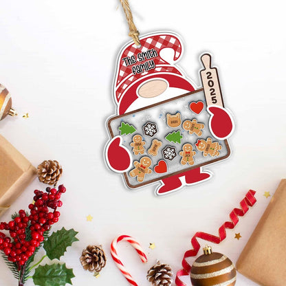 Personalized Gingerbread With Hat Family Christmas Ornament
