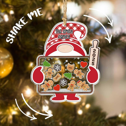 Personalized Gingerbread With Hat Family Christmas Ornament