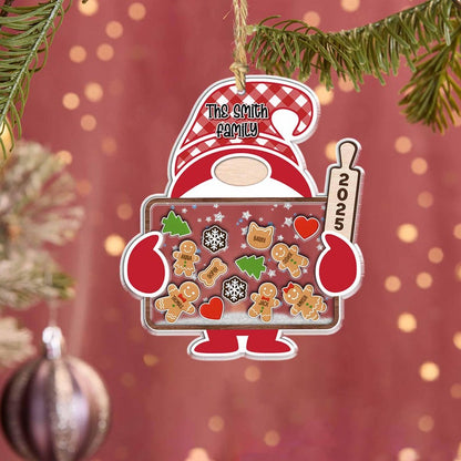 Personalized Gingerbread With Hat Family Christmas Ornament