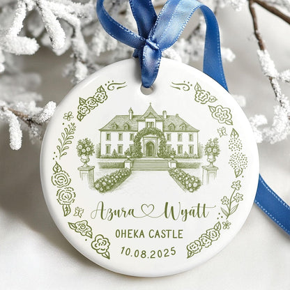 Personalized Wedding Venue Ornament