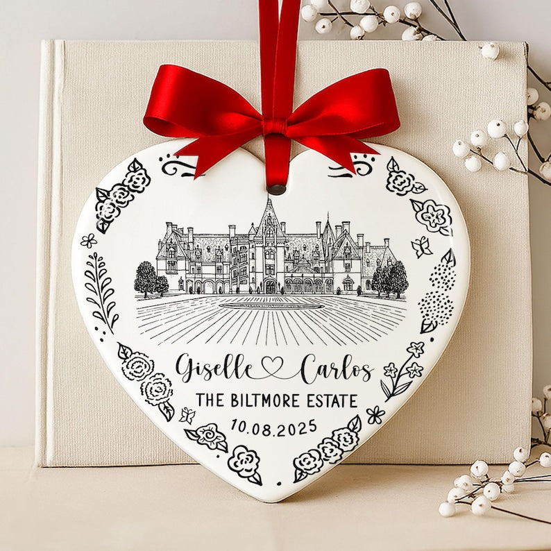 Personalized Wedding Venue Ornament